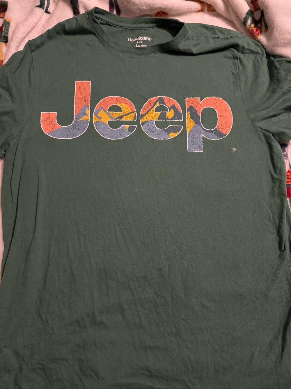 Goodfellow & Co Green Jeep Logo Short Sleeve Tee